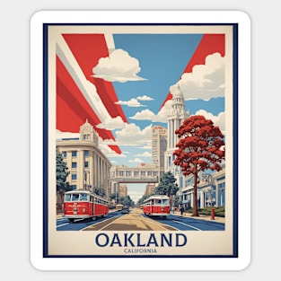 Oakland California United States of America Tourism Vintage Poster Sticker